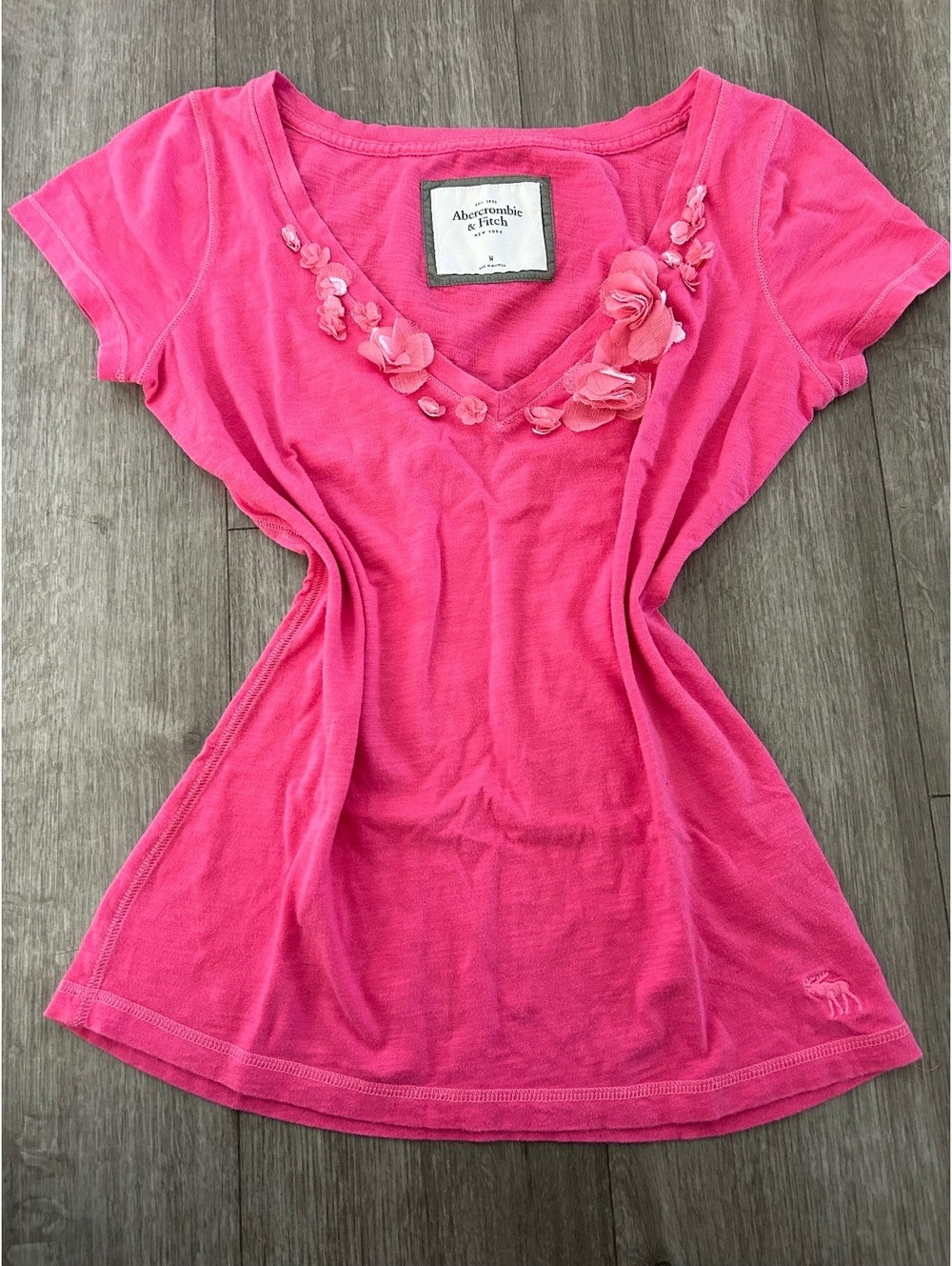 RARE Y2K Abercrombie & Fitch Pink Floral Top